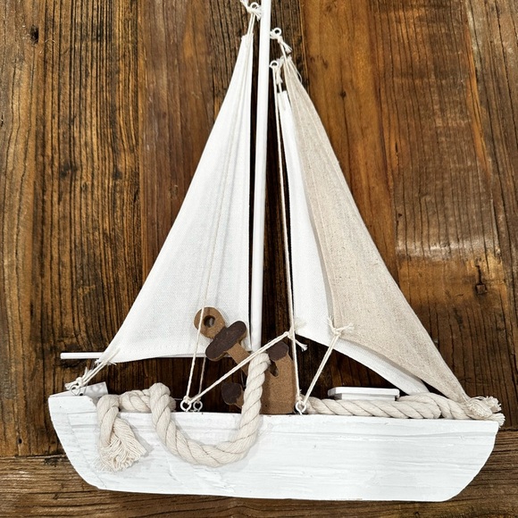 Other - Home decor White and Beige Sailboat Wall Decor
